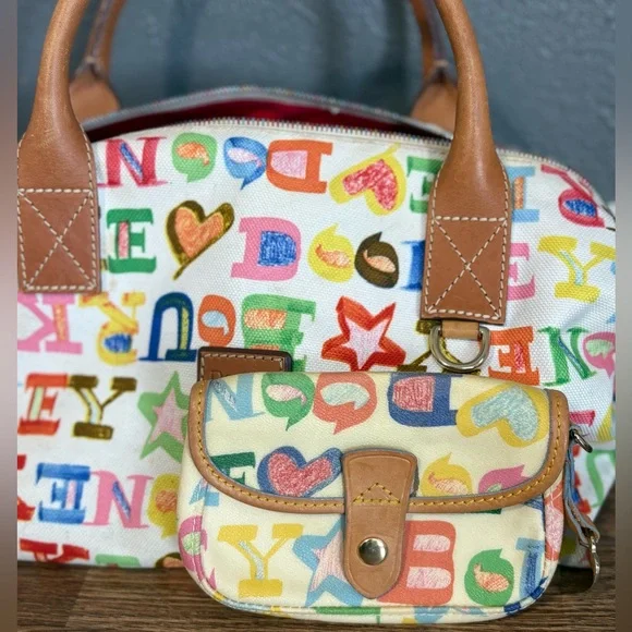Dooney & Bourke Multicolor Canvas Satchel - Picture 13 of 13